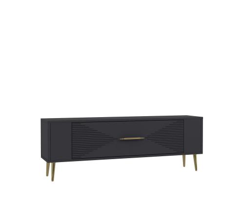 TV laud Retrol1 - Anthracite, Gold