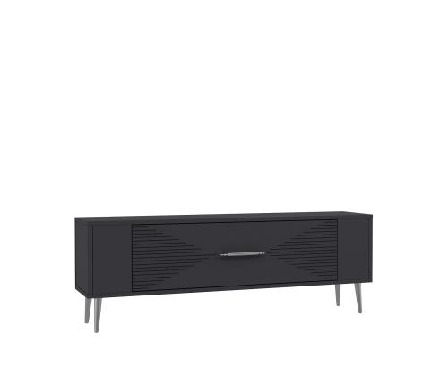 TV laud Retrol1 - Anthracite, Silver