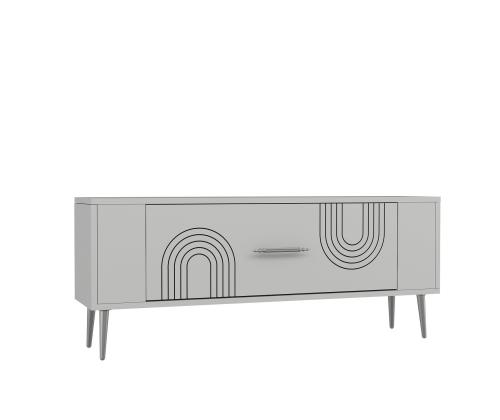 TV laud Retrol2 - White, Silver