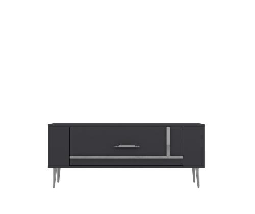 TV laud Retrop1 - Anthracite, Silver