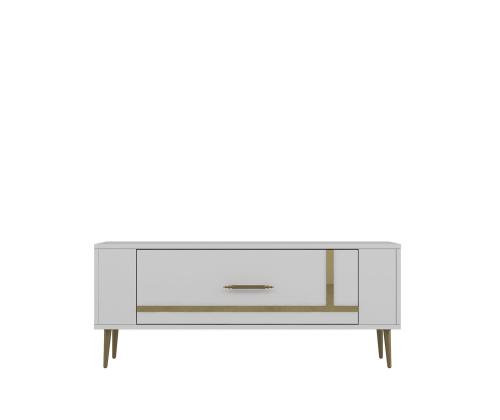 TV laud Retrop1 - White, Gold