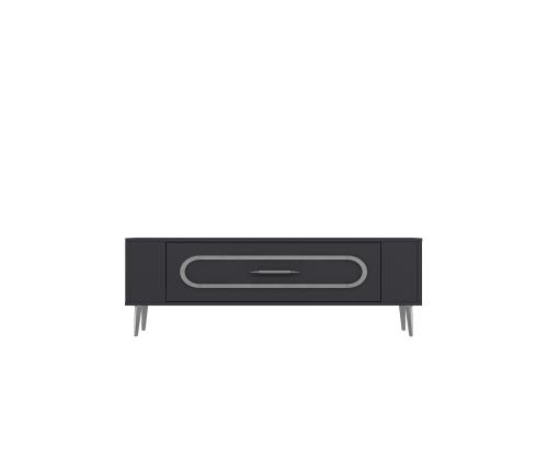 TV laud Retrop3 - Anthracite, Silver