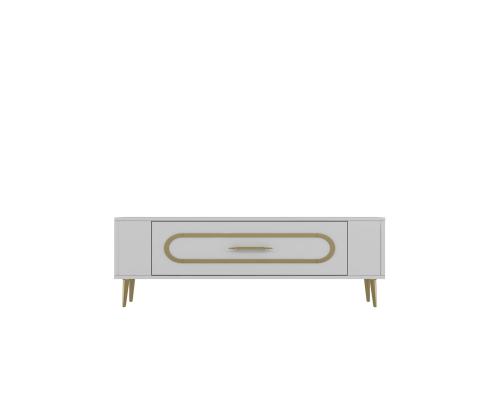 TV laud Retrop3 - White, Gold