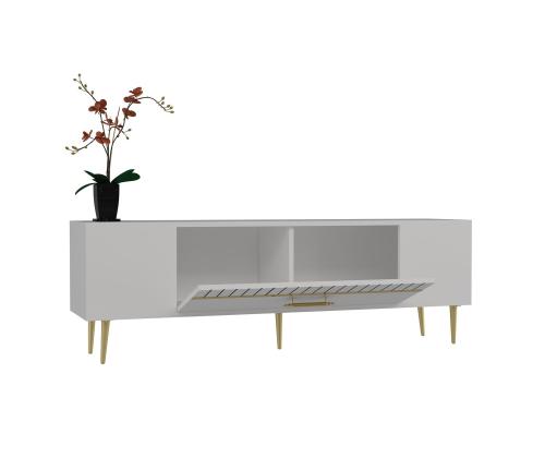 TV laud Dekolp1 - White, Gold