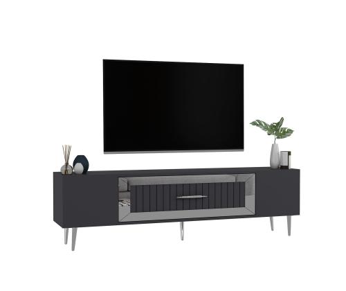 TV laud Dekolp3 - Anthracite, Silver