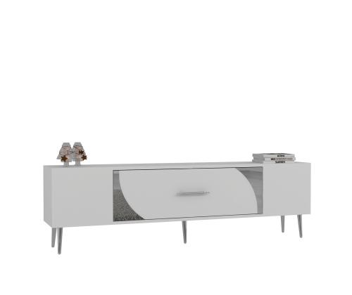 TV laud Dekop2 - White, Silver