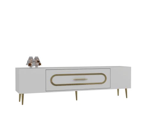 TV laud Dekop3 - White, Gold
