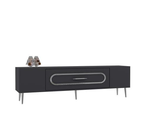 TV laud Dekop3 - Anthracite, Silver