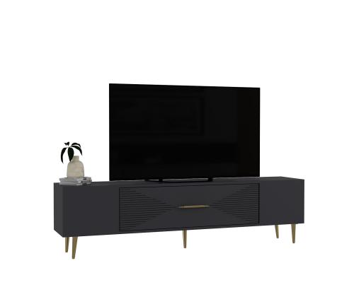 TV laud Dekol1 - Anthracite, Gold