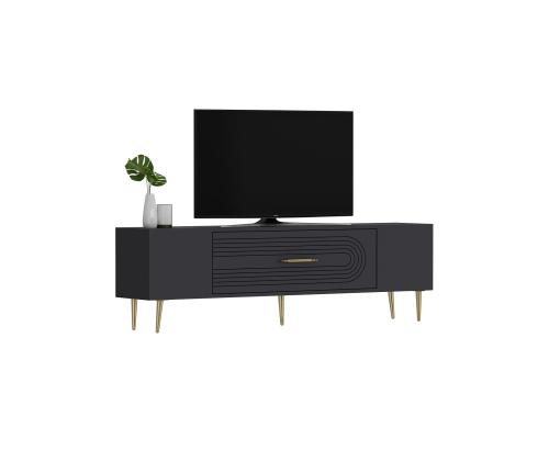 TV laud Dekol3 - Anthracite, Gold