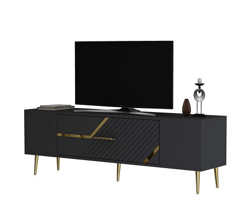 TV laud Dekolp5 - Anthracite, Gold