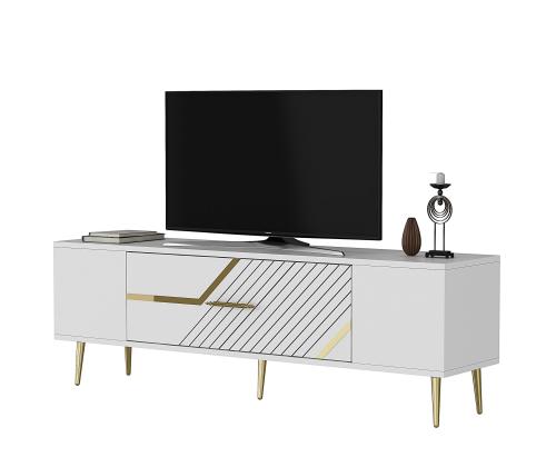 TV laud Dekolp5 - White, Gold