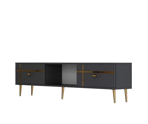 TV laud Line - Anthracite, Gold