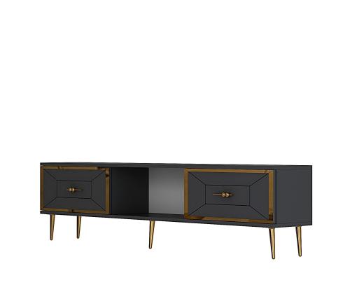 TV laud Arno - Anthracite, Gold