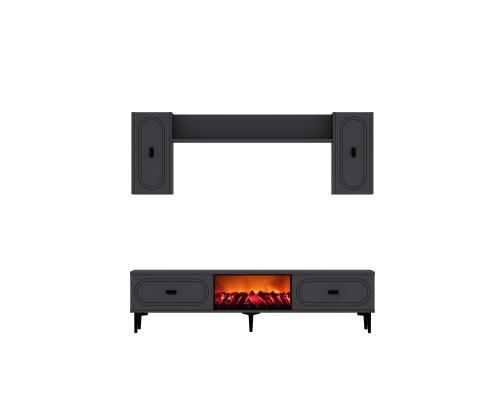 TV laud Weny Bohem Fireplace - Anthracite