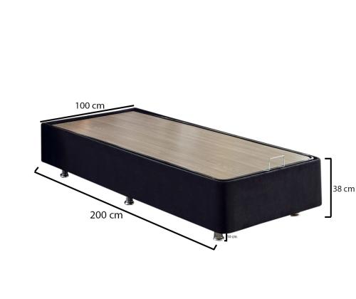 Ela Single - Black (100 x 200)