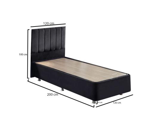 Ela Single - Black (120 x 200)