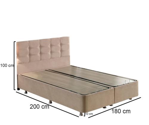 Ela Double - Light Brown (180 x 200)