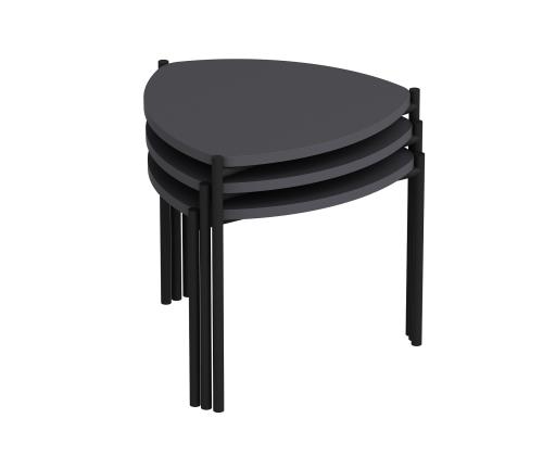 Mööblikomplekt lauad Lenny - Anthracite