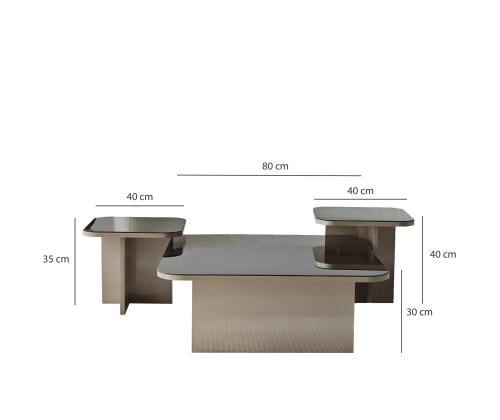 Kohvilaud Jazz - Beige, Bronze