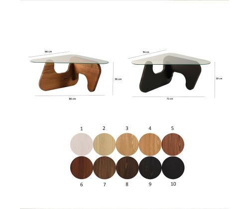 Mööblikomplekt lauad Freya - Black, Chesnut