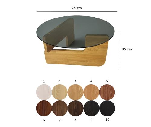 Kohvilaud Mia - Oak, Fume