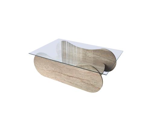 Kohvilaud Brise - Travertine, Transparent