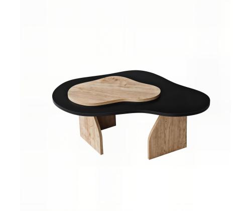 Kohvilaud Melted - Black, Sapphire Oak