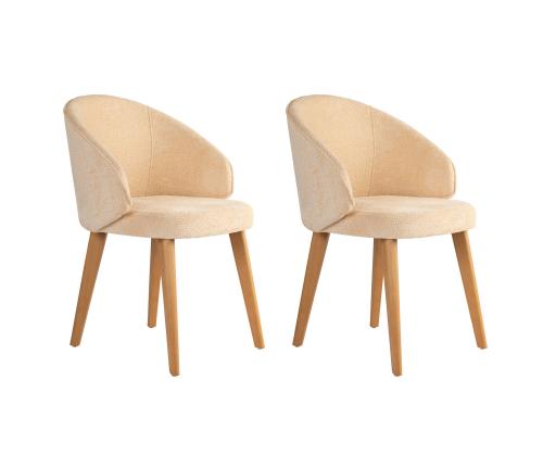 Mööblikomplekt toolid Bentley - Beige, Dark Oak