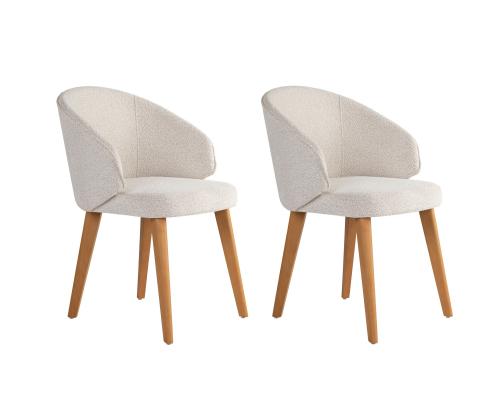 Mööblikomplekt toolid Bentley - White, Dark Oak