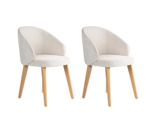 Mööblikomplekt toolid Bentley - White, Light Oak