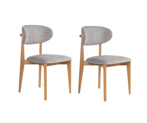 Mööblikomplekt toolid Lionte - Grey, Light Oak