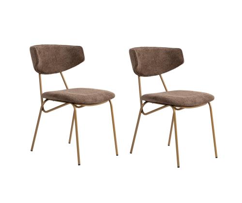 Mööblikomplekt toolid Nancy - Brown, Gold