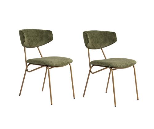 Mööblikomplekt toolid Nancy - Green, Gold