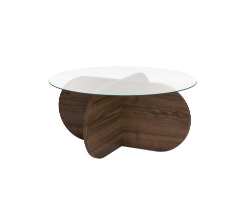 Kohvilaud Aeris - Venezia Walnut, Transparent