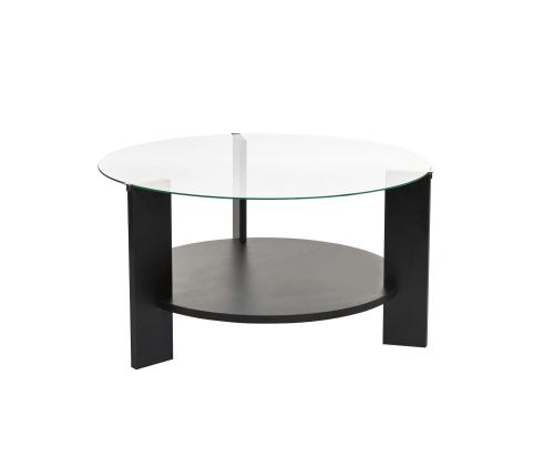 Kohvilaud Clara - Wood Black, Transparent