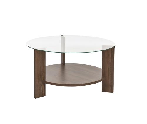 Kohvilaud Clara - Venezia Walnut, Transparent