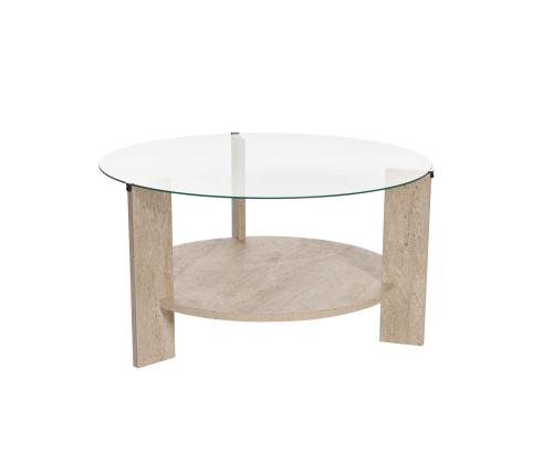 Kohvilaud Clara - Travertine, Transparent