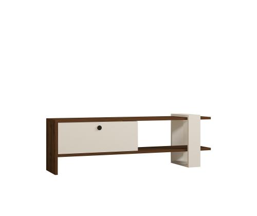 TV laud Gaye - Walnut, White