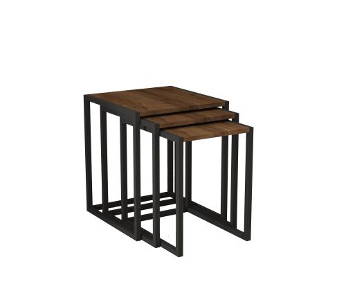 Mööblikomplekt lauad Tali - Black, Walnut