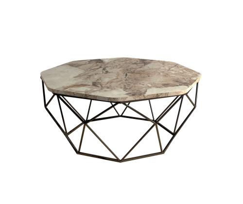 Kohvilaud Diamond - White Marble