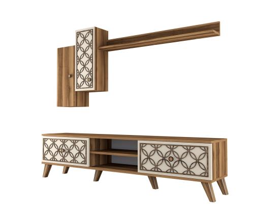 TV laud Class S - Walnut, Cream