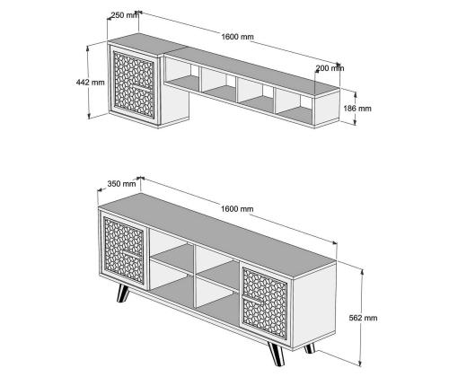 TV laud Ayla - Walnut