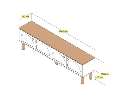 TV laud Bohem 850 - White
