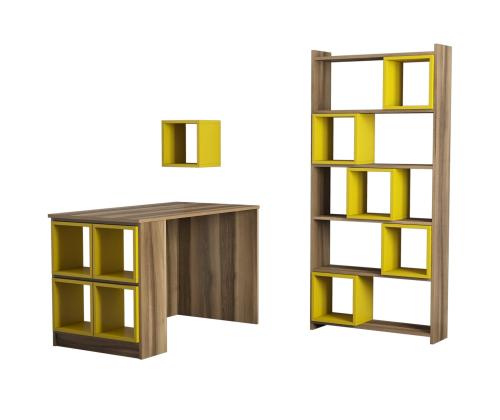 Box - Walnut, Yellow