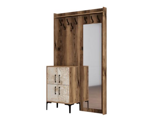 Berlin BC - Walnut, White Marble