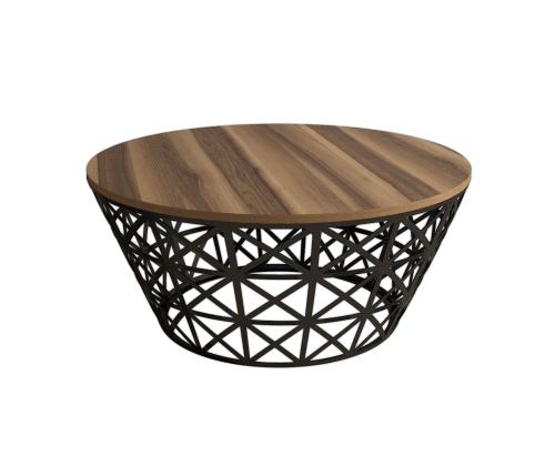 Kohvilaud Stil Metal Ferforje - Walnut