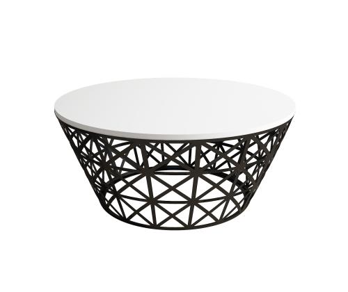 Kohvilaud Stil Metal Ferforje - White