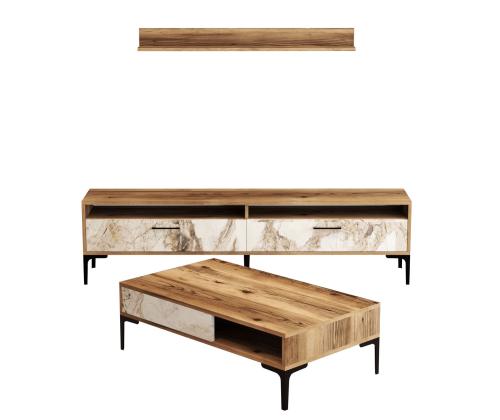 Istanbul - Walnut, White Marble