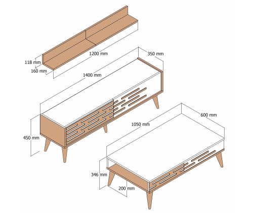 Valensiya 140 - Walnut, Anthracite